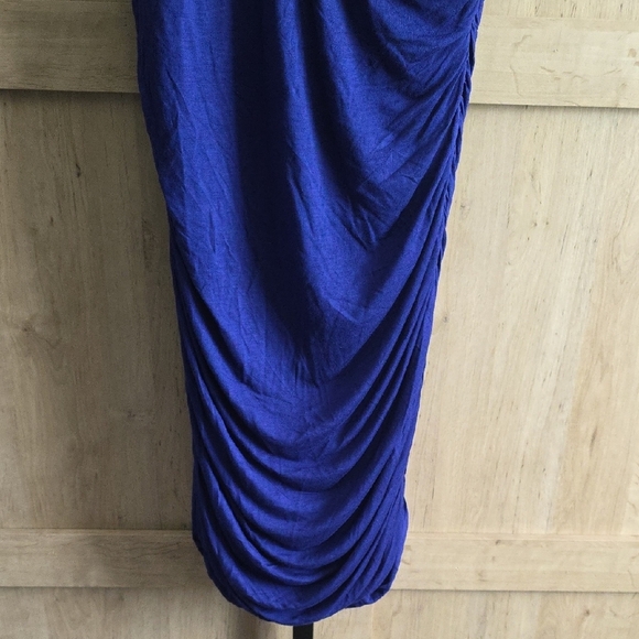 (J43) Womans Sx XL Apt. 9 Blue Draped Midi Dress - Picture 2 of 6